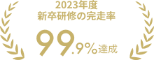 2023年度新卒研修の完走率 99.9%達成